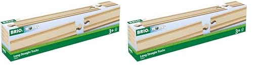 BRIO 33341000-1/1 Gerade Gleise (D) (Packung mit 2) von BRIO