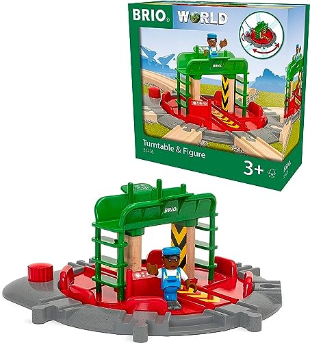 BRIO 63347600 Lok-Drehscheibe mit Kontrollbrücke von BRIO