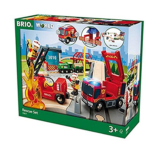 BRIO 33817 - Bahn Großes Feuerwehr Deluxe Set, bunt von BRIO
