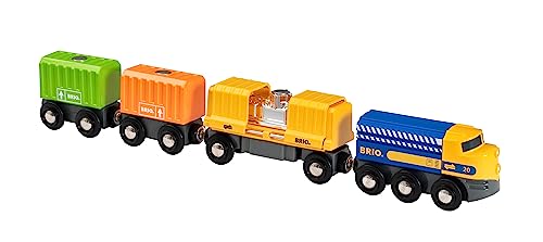 BRIO 33982 - Güterzug mit DREI Waggons von BRIO