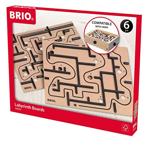 BRIO 34030 - Labyrinth Ersatzplatten - Zwei Neue Schwierigkeitsstufen als Erweiterung für das BRIO Labyrinth - Für Kinder ab 6 Jahren von BRIO