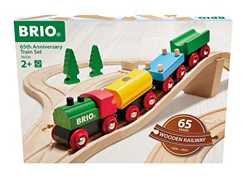 BRIO 36036 65 Jahre Holzeisenbahn Jubiläums-Zugset von BRIO