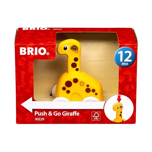 BRIO 30229 Push & Go Giraffe - Niedliches Drück- und Fahrspielzeug in klassicher Optik - Empfohlen ab 12 Monaten BRIO 30229 Push & Go Giraffe - Niedliches Drück- und Fahrspielzeug in klassicher Optik - Empfohlen ab 12 Monaten von BRIO