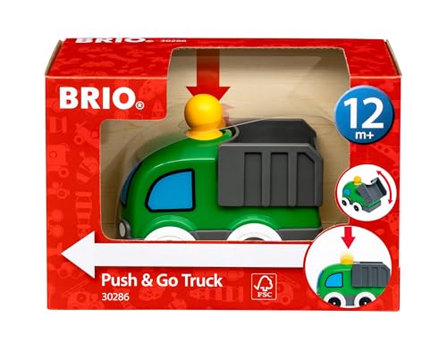 BRIO 30286 Push & Go LKW - Mit kindgerechter Startfunktion und kippbarer Ladefläche - Empfohlen für Kinder ab 12 Monaten von BRIO