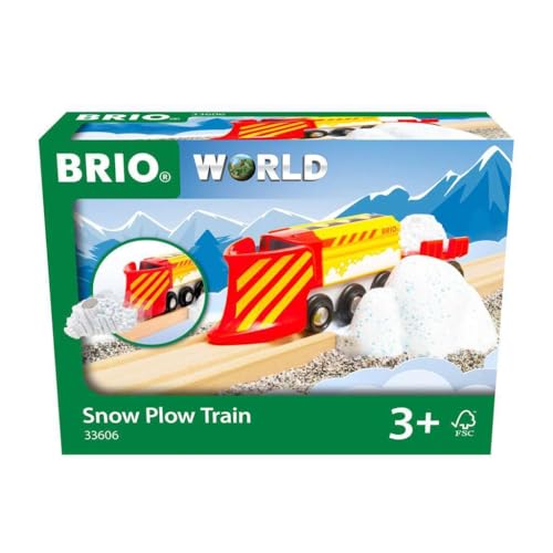 BRIO World 33606 Schneeräumzug - Winterliche Ergänzung für die BRIO Holzeisenbahn - Empfohlen ab 3 Jahren von BRIO