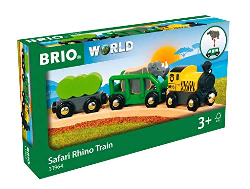 Brio 33964 Safari 33964-Safari-Zug mit Nashorn von BRIO