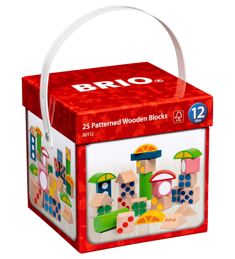 BRIO Bauklötze m. Muster - 25 Teile - Mehrfarbig 30112 - BRIO - One Size - Klötze von BRIO