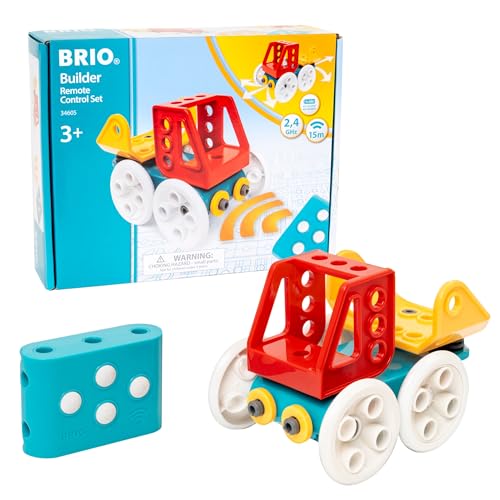 Brio Builder - 34605 Builder Auto mit Fernsteuerung - Lern- und Konstruktionsspielzeug für Kinder ab 3 Jahren von Brio