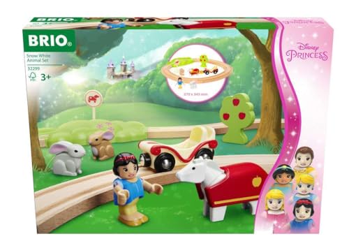 BRIO Disney Princess 32299 Schneewittchen Eisenbahn-Set - Liebevolles Spiel-Set mit Schneewittchen und ihren tierischen Freunden - Empfohlen für Kinder ab 3 Jahren von BRIO