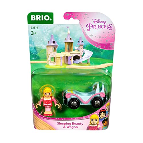 BRIO Disney Princess 33314 Dornröschen mit Waggon - Ergänzung Holzeisenbahn - Empfohlen ab 3 Jahren von BRIO