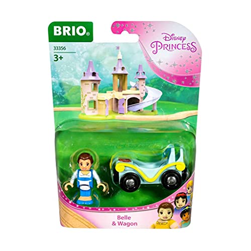 BRIO Disney Princess 33356 Belle mit Waggon - Ergänzung Holzeisenbahn - Empfohlen ab 3 Jahren von BRIO