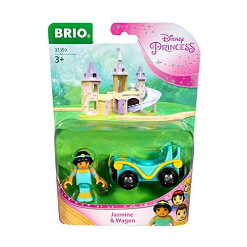 BRIO Disney Princess 33359 Jasmin mit Waggon - Ergänzung Holzeisenbahn - Empfohlen ab 3 Jahren von BRIO