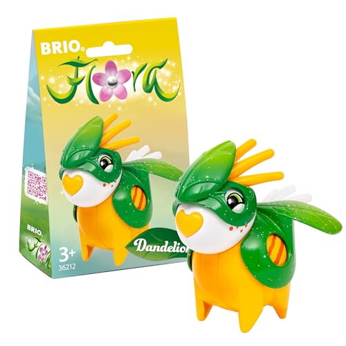 BRIO Flora - 36212 Dandelion im Blatt-Outfit | Spielset für endlosen fantasievollen Spielspaß für Mädchen und Jungen ab 3 Jahren von BRIO