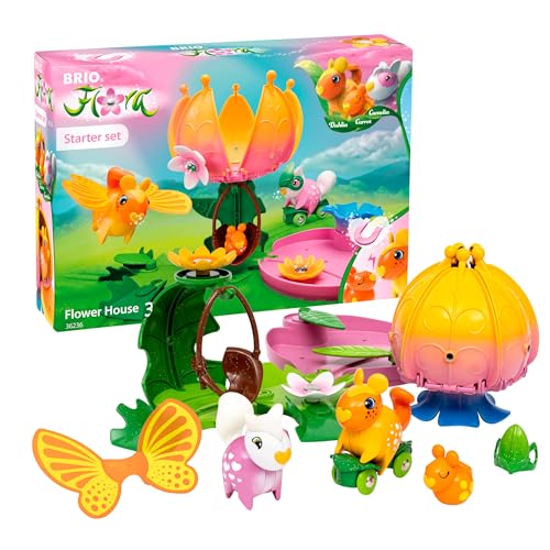 BRIO Flora - 36236 Starter-Set Blumenhaus | Spielset für endlosen fantasievollen Spielspaß für Mädchen und Jungen ab 3 Jahren von BRIO