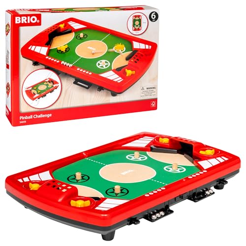 BRIO Spiele 34019 Tischfußball-Flipper - Pinball als Holzspielzeug für Kinder - Kinderspielzeug empfohlen ab 6 Jahren von BRIO