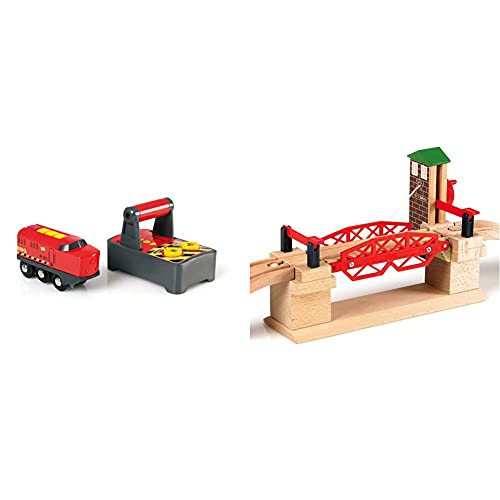 BRIO World 33213 IR-Frachtlok – Elektrische Lokomotive mit Fernsteuerung – Zubehör für die BRIO World & World 33757 Hebebrücke – Eisenbahnzubehör für die BRIO Holzeisenbahn BRIO World 33213 IR-Frachtlok – Elektrische Lokomotive mit Fernsteuerung – Zubehör für die BRIO World & World 33757 Hebebrücke – Eisenbahnzubehör für die BRIO Holzeisenbahn von BRIO