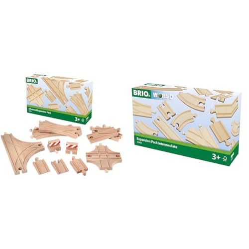 BRIO Holzschienen-Set - 11 Weichen aus Buchenholz für die Holzeisenbahn - Empfohlen für Kinder ab 3 Jahren - HO Skala - 16.5 mm Spurweite - TOY_VEHICLE_TRACK_SET BRIO Holzschienen-Set - 11 Weichen aus Buchenholz für die Holzeisenbahn - Empfohlen für Kinder ab 3 Jahren - HO Skala - 16.5 mm Spurweite - TOY_VEHICLE_TRACK_SET von BRIO