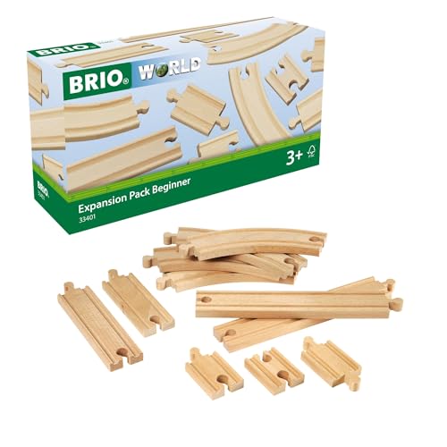 BRIO World 33401 Kleines Schienensortiment - 11 Schienen aus Buchenholz Holzeisenbahn - Empfohlen für Kinder ab 3 Jahren BRIO World 33401 Kleines Schienensortiment - 11 Schienen aus Buchenholz Holzeisenbahn - Empfohlen für Kinder ab 3 Jahren von BRIO