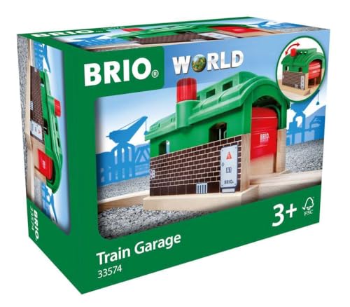 BRIO World - 63357400 - Drehbarer Lokschuppen mit Rolltor, Holzeisenbahn Zubehör, Kleinkind-Spielzeug ab 3 Jahre BRIO World - 63357400 - Drehbarer Lokschuppen mit Rolltor, Holzeisenbahn Zubehör, Kleinkind-Spielzeug ab 3 Jahre von BRIO