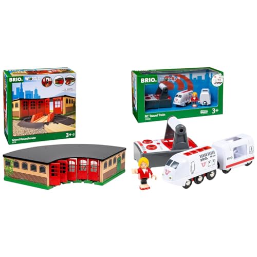 BRIO World 33736 Großer Ringlokschuppen mit Drehscheibe - Zubehör Holzeisenbahn & World 33510 IR Express Reisezug - Elektrische Lokomotive mit Fernsteuerung BRIO World 33736 Großer Ringlokschuppen mit Drehscheibe - Zubehör Holzeisenbahn & World 33510 IR Express Reisezug - Elektrische Lokomotive mit Fernsteuerung von BRIO