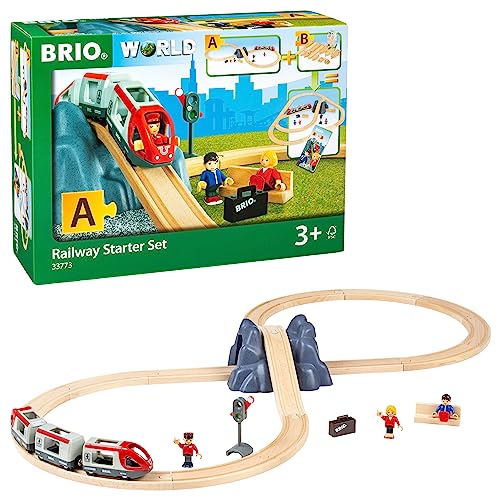 BRIO World 33773 Eisenbahn Starter Set A - Die ideale erste Holzeisenbahn mit Tunnel und Figuren - Kleinkinderspielzeug empfohlen ab 3 Jahren BRIO World 33773 Eisenbahn Starter Set A - Die ideale erste Holzeisenbahn mit Tunnel und Figuren - Kleinkinderspielzeug empfohlen ab 3 Jahren von BRIO