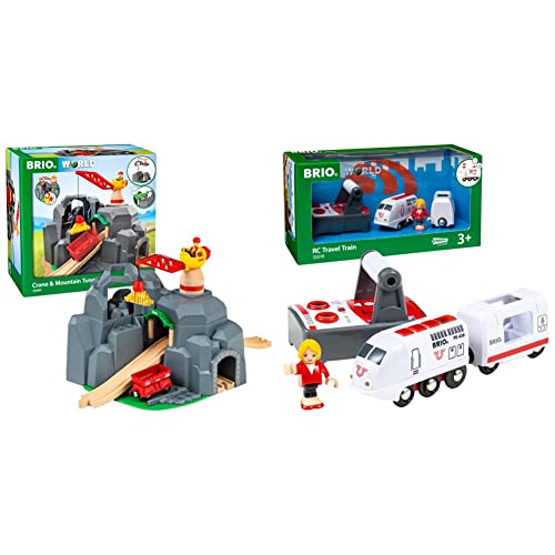 BRIO World 33889 Große Goldmine mit Sound-Tunnel - Zubehör Holzeisenbahn - Kleinkinderspielzeug & World 33510 IR Express Reisezug - Elektrische Lokomotive mit Fernsteuerung BRIO World 33889 Große Goldmine mit Sound-Tunnel - Zubehör Holzeisenbahn - Kleinkinderspielzeug & World 33510 IR Express Reisezug - Elektrische Lokomotive mit Fernsteuerung von BRIO