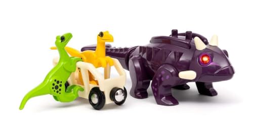 BRIO World 36082 Dinosaurier Ankylosaurus | Zug & Dinosaurier-Spielset für Kinder ab 3 Jahren von BRIO