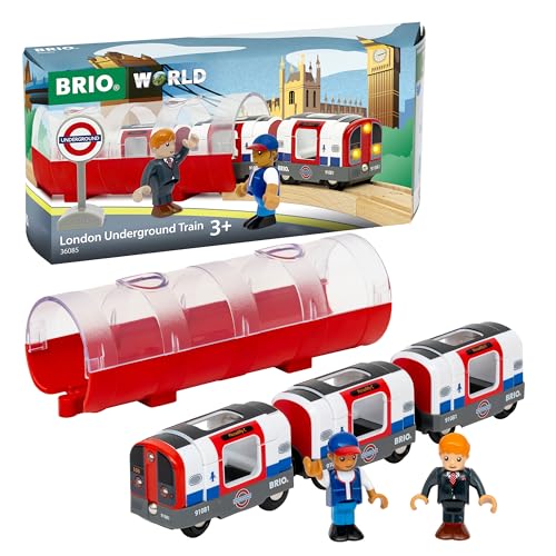 BRIO World – 36085 Trains of The World Londoner U-Bahn mit Licht und Sound | Spielzeugzug mit Licht & Sound für Kinder ab 3 Jahren von BRIO