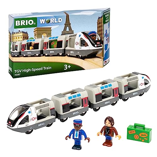 BRIO World 36087 - Trains of The World TGV Hochgeschwindigkeitszug - Spielzeuglok für Kinder ab 3 Jahren von BRIO