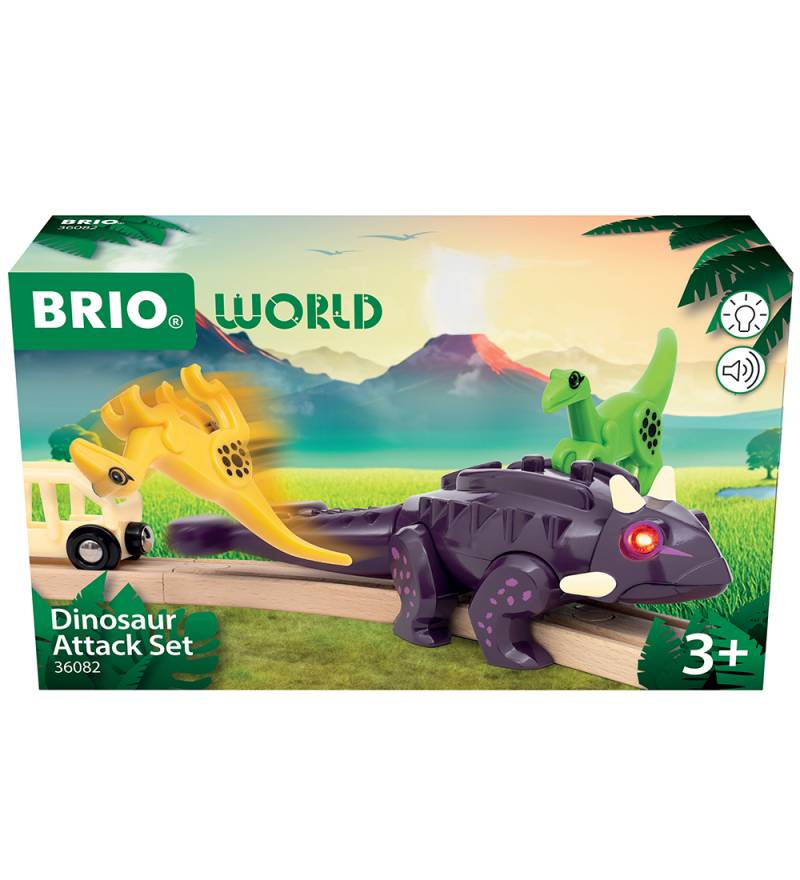 BRIO World Dinosaurier m. Licht und Ton - Attack Set - 4 Teile - BRIO - One Size - Dinosaurier BRIO World Dinosaurier m. Licht und Ton - Attack Set - 4 Teile - BRIO - One Size - Dinosaurier von BRIO