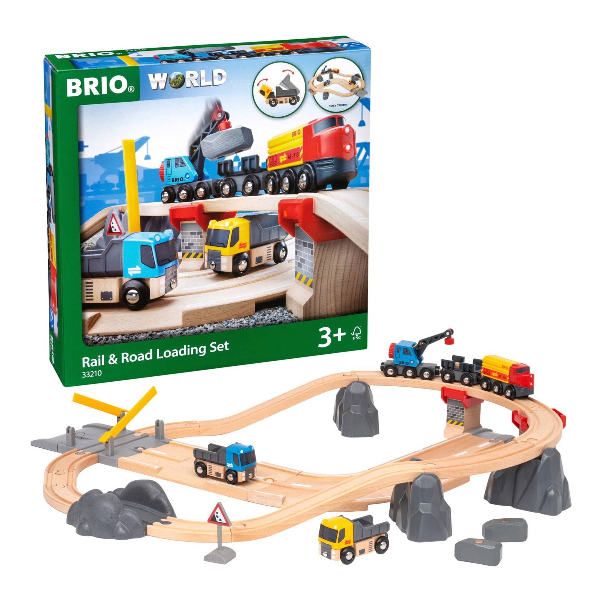 Brio Eisenbahn-Set Steinverlade Set, Straßen & Schienen Brio Eisenbahn-Set Steinverlade Set, Straßen & Schienen von BRIO