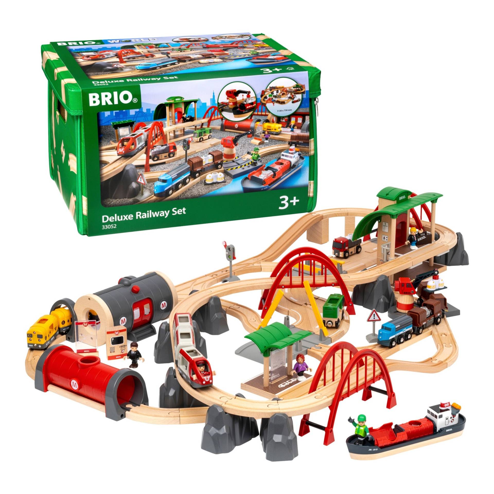 Brio Eisenbahn-Set Straßen & Schienen Bahn Set Deluxe Brio Eisenbahn-Set Straßen & Schienen Bahn Set Deluxe von BRIO