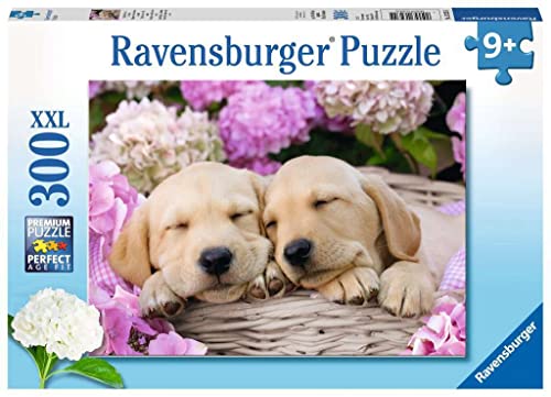 Ravensburger Kinderpuzzle 13235 - Süße Hunde im Körbchen - 300 Teile von BRIO
