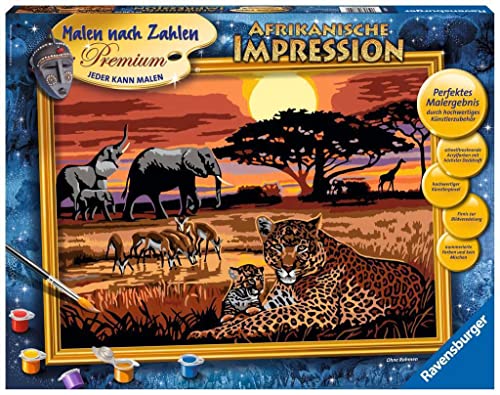 Ravensburger Malen nach Zahlen 28819 - Afrikanische Impression - Für Erwachsene und Kinder ab 14 Jahren, Yellow Ravensburger Malen nach Zahlen 28819 - Afrikanische Impression - Für Erwachsene und Kinder ab 14 Jahren, Yellow von BRIO