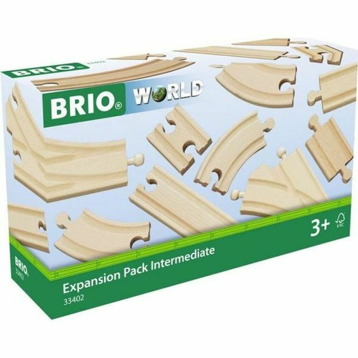 Zuggleis Brio Intermediate Evolution Set Holz 16 Stücke von BRIO