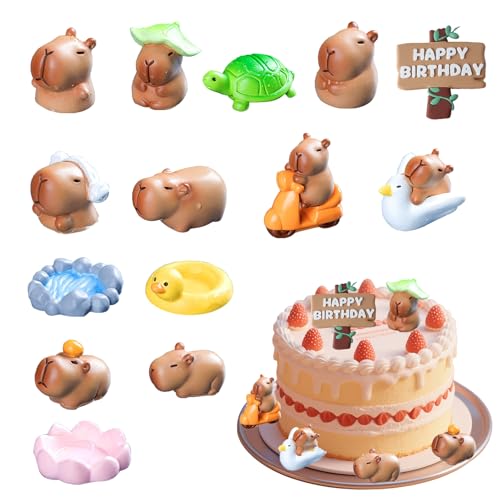 BRITIVIVE Capybara Tortendeko 14 Stück Capybara Figur Klein Mini Capybara-Figuren Dekoration Mini Wasserschwein Geburtstag Deko für Torte Bonsai Miniaturlandschaft Schreibtisch & Puppenhäuser BRITIVIVE Capybara Tortendeko 14 Stück Capybara Figur Klein Mini Capybara-Figuren Dekoration Mini Wasserschwein Geburtstag Deko für Torte Bonsai Miniaturlandschaft Schreibtisch & Puppenhäuser von BRITIVIVE
