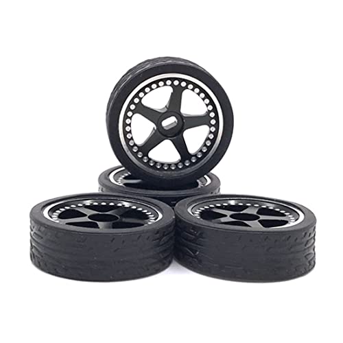 BRIUERG 4 StüCk 26 Mm Metallfelge Gummireifen Reifensatz für 284131 K969 K989 K999 P929 Mini-Z 1/28 RC Car Upgrades Teile,4 von BRIUERG