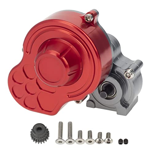 BRIUERG CNC-Getriebe Komplett Aus Metall mit Getriebe für Axial SCX10 90016 90021 1/10 RC Crawler Car Upgrades Teile von BRIUERG