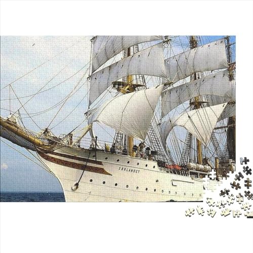 Boot-Puzzle für Erwachsene, 300 Teile, herausforderndes Spiel für Erwachsene, Geschenke, 300 Teile (40 x 28 cm) von BROJAQ