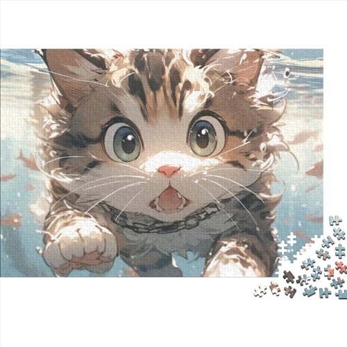 Katzenpuzzle, 1000 Teile, Puzzle für Erwachsene, Geschenke für Erwachsene, herausforderndes Spiel, 1000 Teile (75 x 50 cm) von BROJAQ