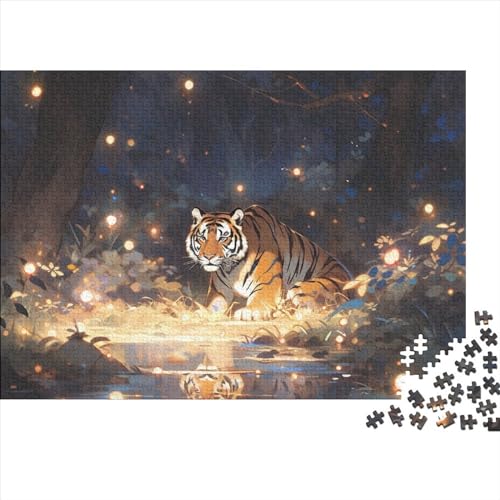 Tiger 1000 Teile Puzzle für Erwachsene, Puzzle-Geschenke, herausforderndes Spiel, 1000 Teile (75 x 50 cm) von BROJAQ