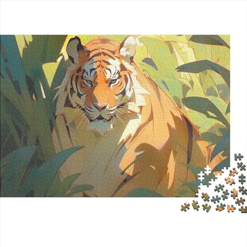 Tiger 1000 Teile Puzzle für Erwachsene Puzzle für Erwachsene Geschenke 1000 Teile1000 Stück (75x50cm) von BROJAQ