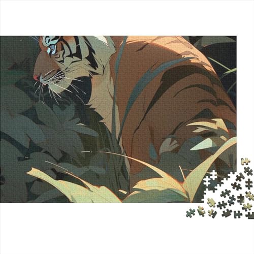 Tiger-Puzzle für Erwachsene, 1000 Teile, Puzzle für Erwachsene, Geschenke, herausforderndes Spiel, 1000 Teile (75 x 50 cm) von BROJAQ