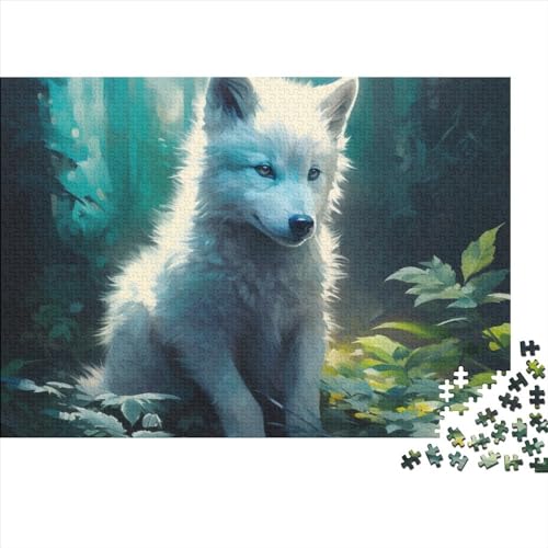 Wolf-Puzzle für Erwachsene, 1000 Teile, herausforderndes Spiel für Erwachsene, Geschenke, 1000 Teile (75 x 50 cm) von BROJAQ