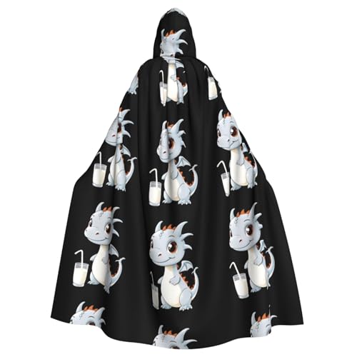 BROLEO A Little Milk Dragon Who Steals Milk Printing Halloween Adult Hooded Cape Men And Women'S Clothing Mantle Role-Playing BROLEO A Little Milk Dragon Who Steals Milk Printing Halloween Adult Hooded Cape Men And Women'S Clothing Mantle Role-Playing von BROLEO