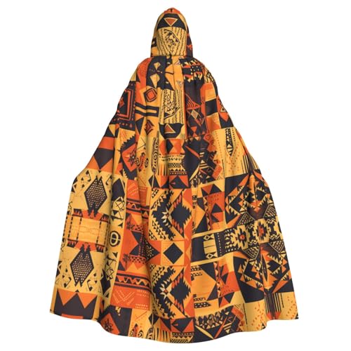 BROLEO Afrikanischer Stil, Patchwork-Druck, Halloween, Erwachsenen-Kapuzenumhang für Kostümpartys und Themenveranstaltungen BROLEO Afrikanischer Stil, Patchwork-Druck, Halloween, Erwachsenen-Kapuzenumhang für Kostümpartys und Themenveranstaltungen von BROLEO