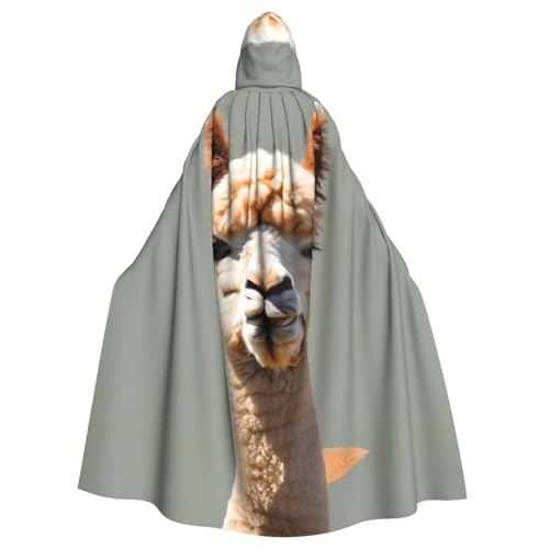BROLEO Alpaka-Avatar-Druck, Halloween-Umhang mit Kapuze, für Erwachsene, für Kostümpartys und Themenveranstaltungen BROLEO Alpaka-Avatar-Druck, Halloween-Umhang mit Kapuze, für Erwachsene, für Kostümpartys und Themenveranstaltungen von BROLEO