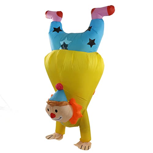 BROLEO Aufblasbares Kostüm für Erwachsene, Bequemes 190T-Polyester-Tuch, Modisches, Wasserdichtes, Aufblasbares Handstand-Clown-Kostüm für Jährliche Treffen von BROLEO