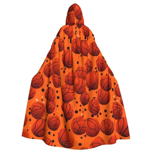 BROLEO Basketball-Druck, Halloween-Umhang mit Kapuze, ohne Reißverschluss, bequem für Kostümpartys BROLEO Basketball-Druck, Halloween-Umhang mit Kapuze, ohne Reißverschluss, bequem für Kostümpartys von BROLEO