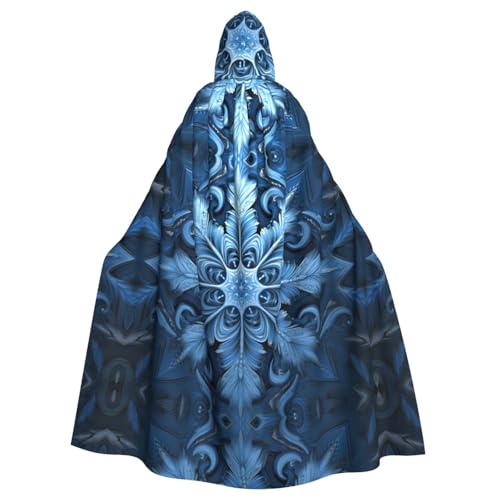 BROLEO Blauer Weihnachts-Schneeflocken-Druck, Halloween, Erwachsenen-Kapuzenumhang für Kostümpartys und Themenveranstaltungen BROLEO Blauer Weihnachts-Schneeflocken-Druck, Halloween, Erwachsenen-Kapuzenumhang für Kostümpartys und Themenveranstaltungen von BROLEO